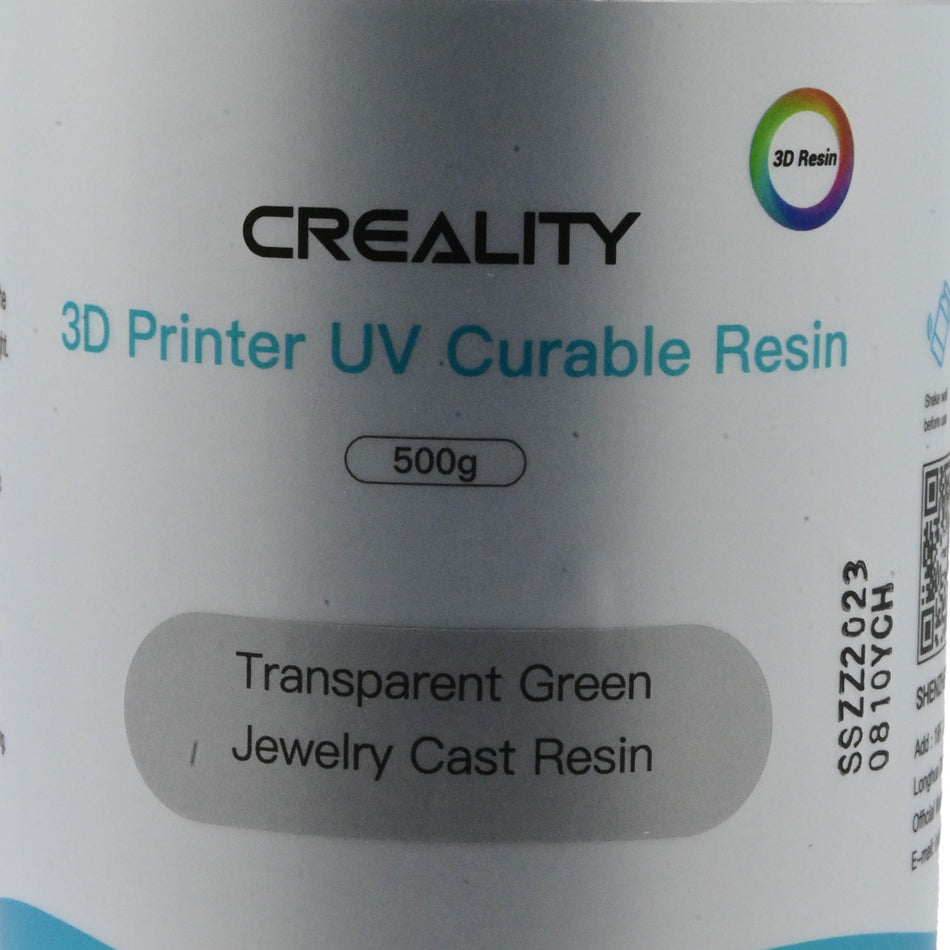 Creality Castable Jewellery UV Resin, 500g, Transparent Green