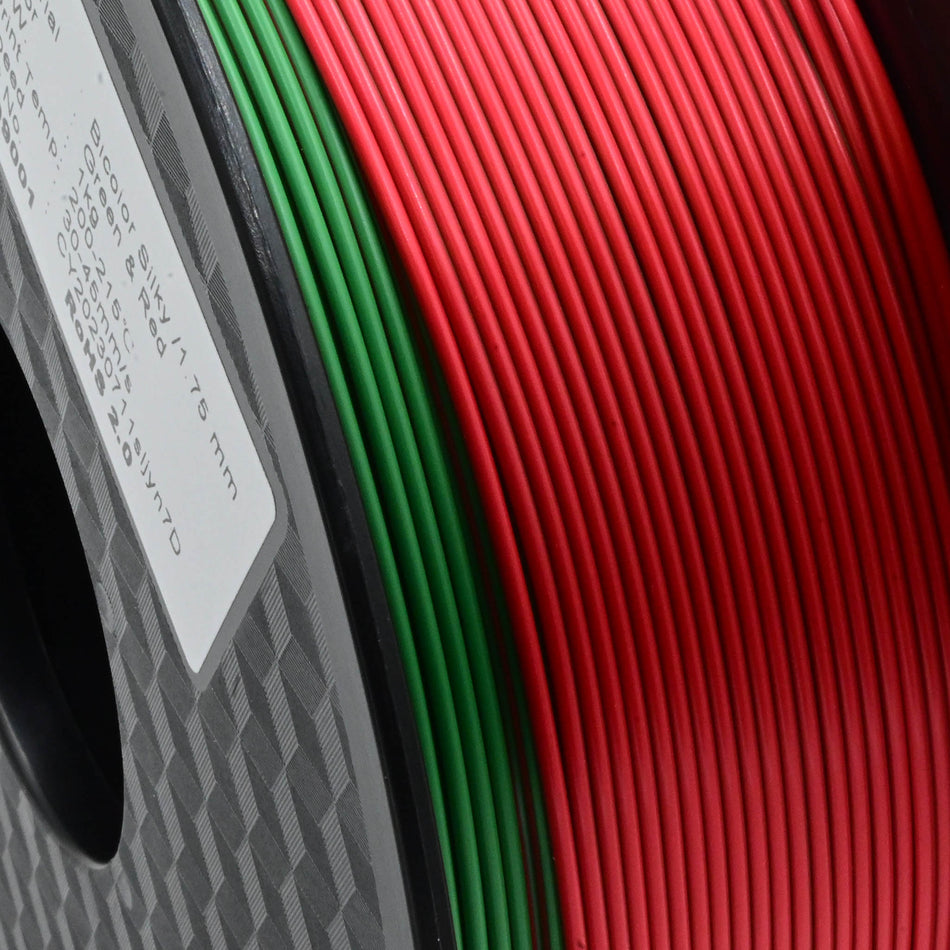 CRON Silk Filament, 1kg, 1.75mm, Bi-Colour Green & Red