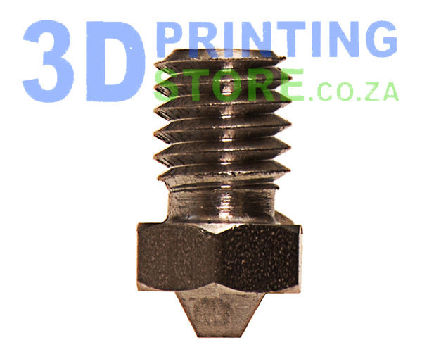 Stainless Steel Nozzle compatible with E3D Metal Hot End, 0.4mm Nozzle, 1.75mm Filament