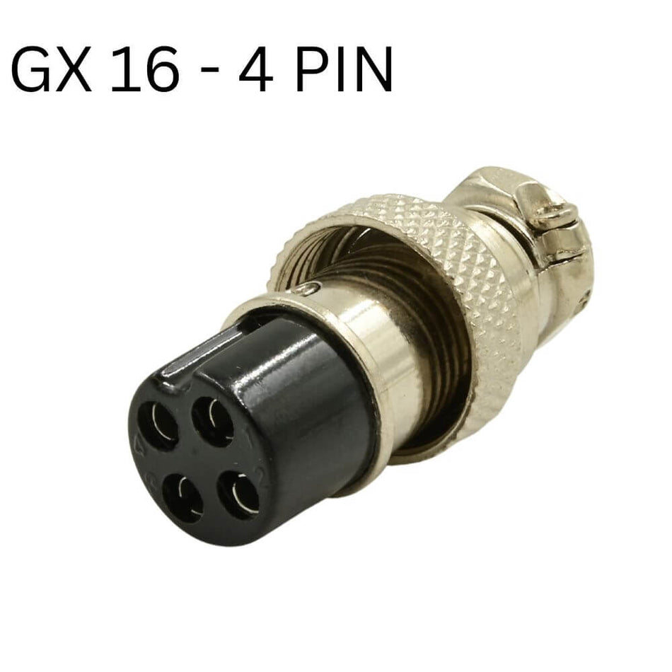GX16 Connector, 4 Pin, Female