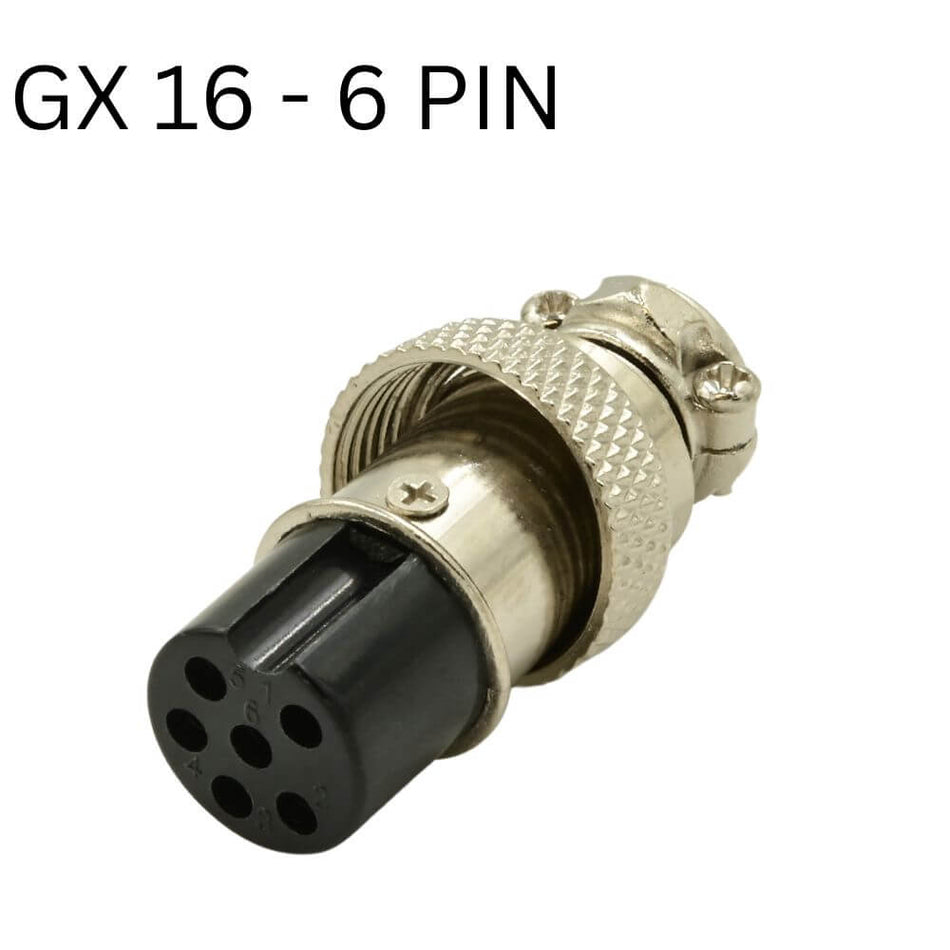 GX16 Connector, 6 Pin, Female