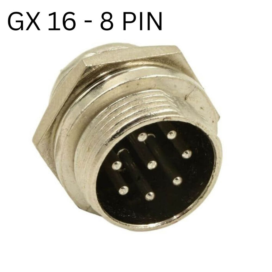 GX16 Connector, 8 Pin, Male