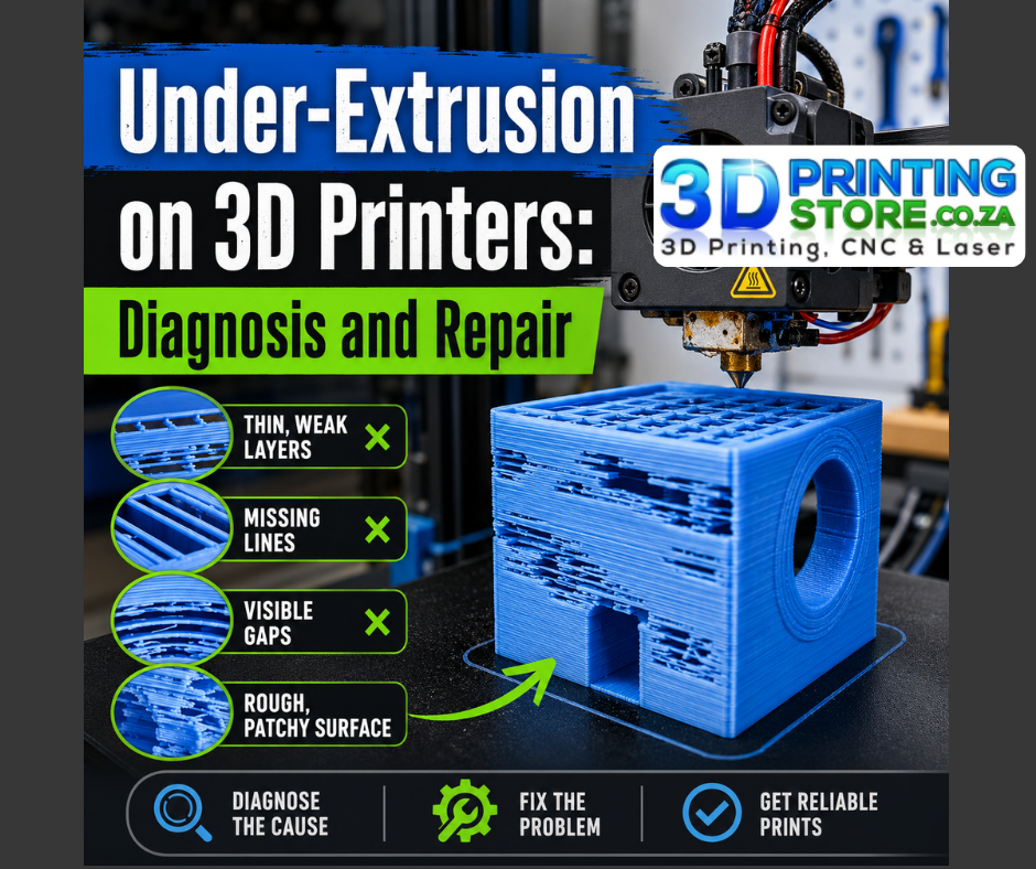 Under-Extrusion on 3D Printers: Diagnosis and Repair