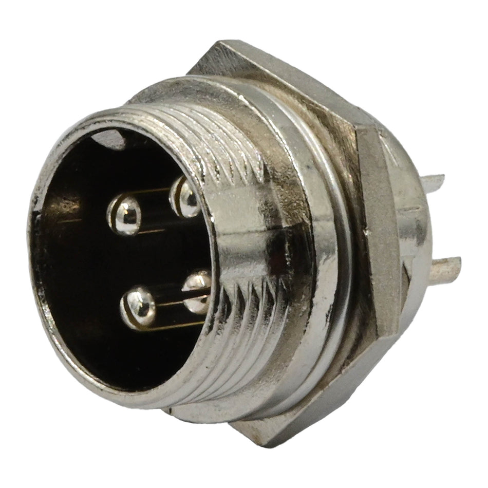 GX16 Connector, 4 Pin, Male