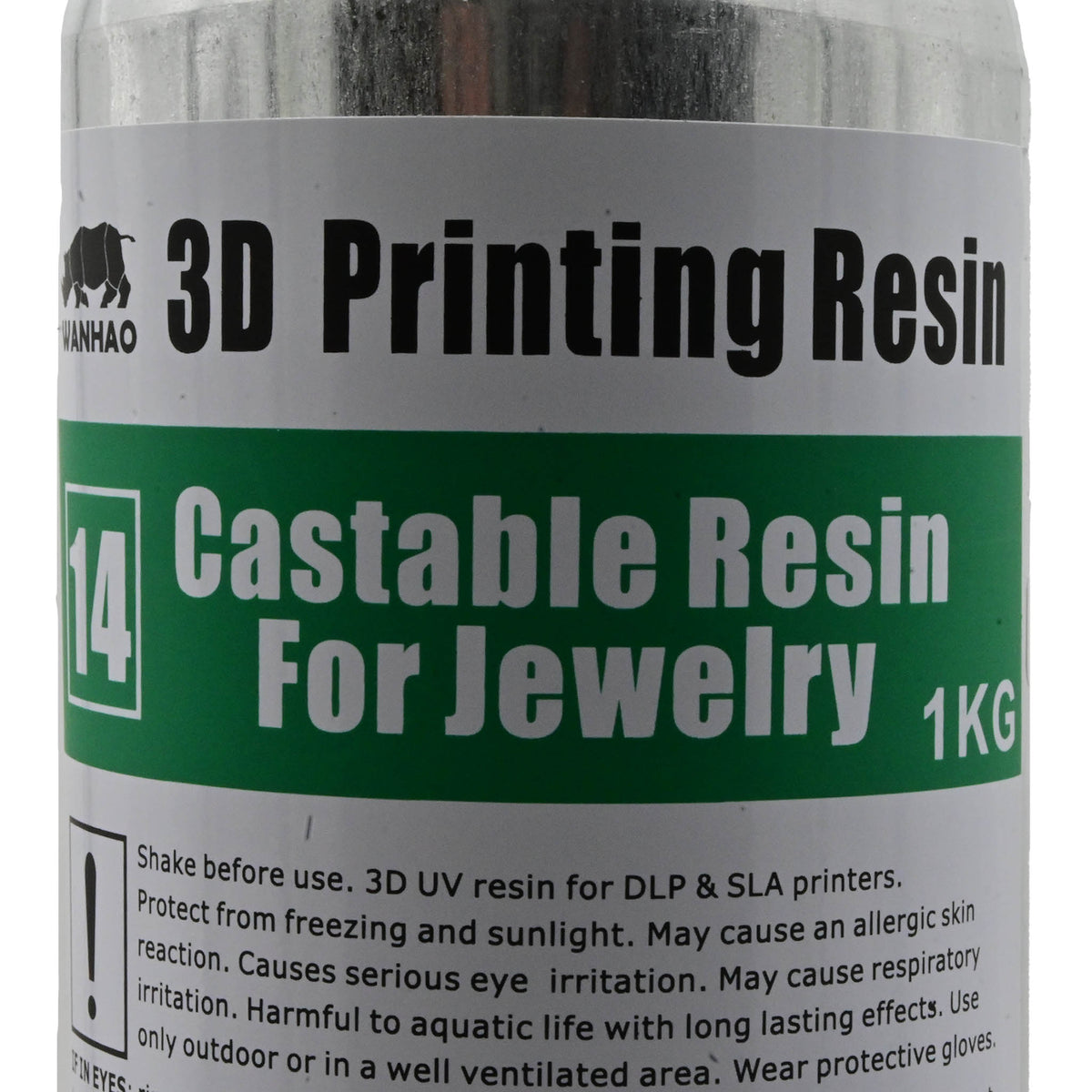 Wanhao Castable Resin, 1kg, Green – 3D Printing Store