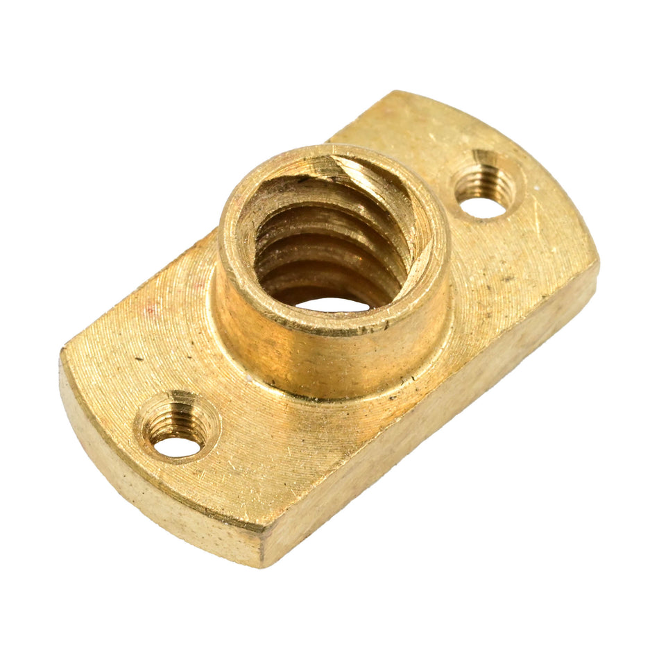 Lead Screw Nut, 8mm, Brass, Cut Flange