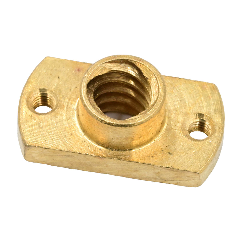 Lead Screw Nut, 8mm, Brass, Cut Flange