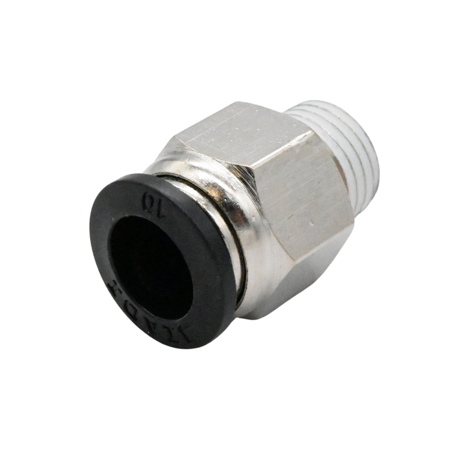 Tube fitting for 10mm tube, 1/4" BSPT Thread