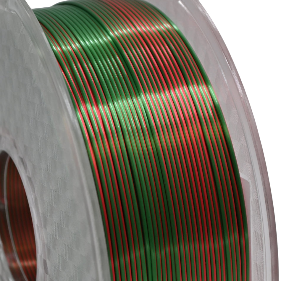 CRON Silk Filament, 1kg, 1.75mm, Bi-Colour Pink & Dark Green