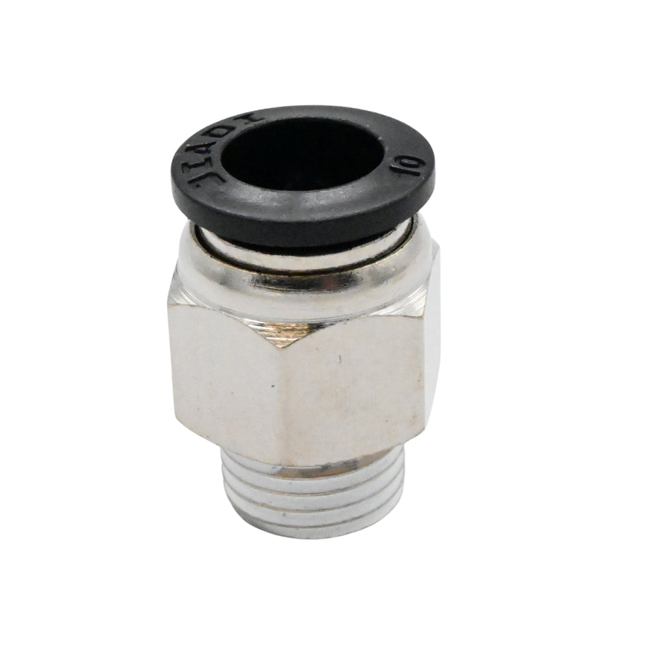 Tube fitting for 10mm tube, 1/4" BSPT Thread