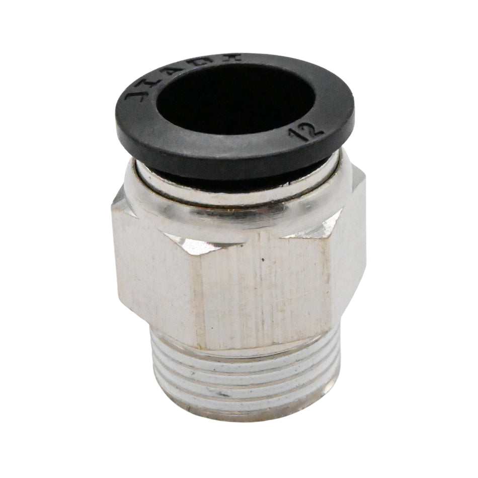 Tube fitting for 12mm tube, 3/8" BSPT Thread