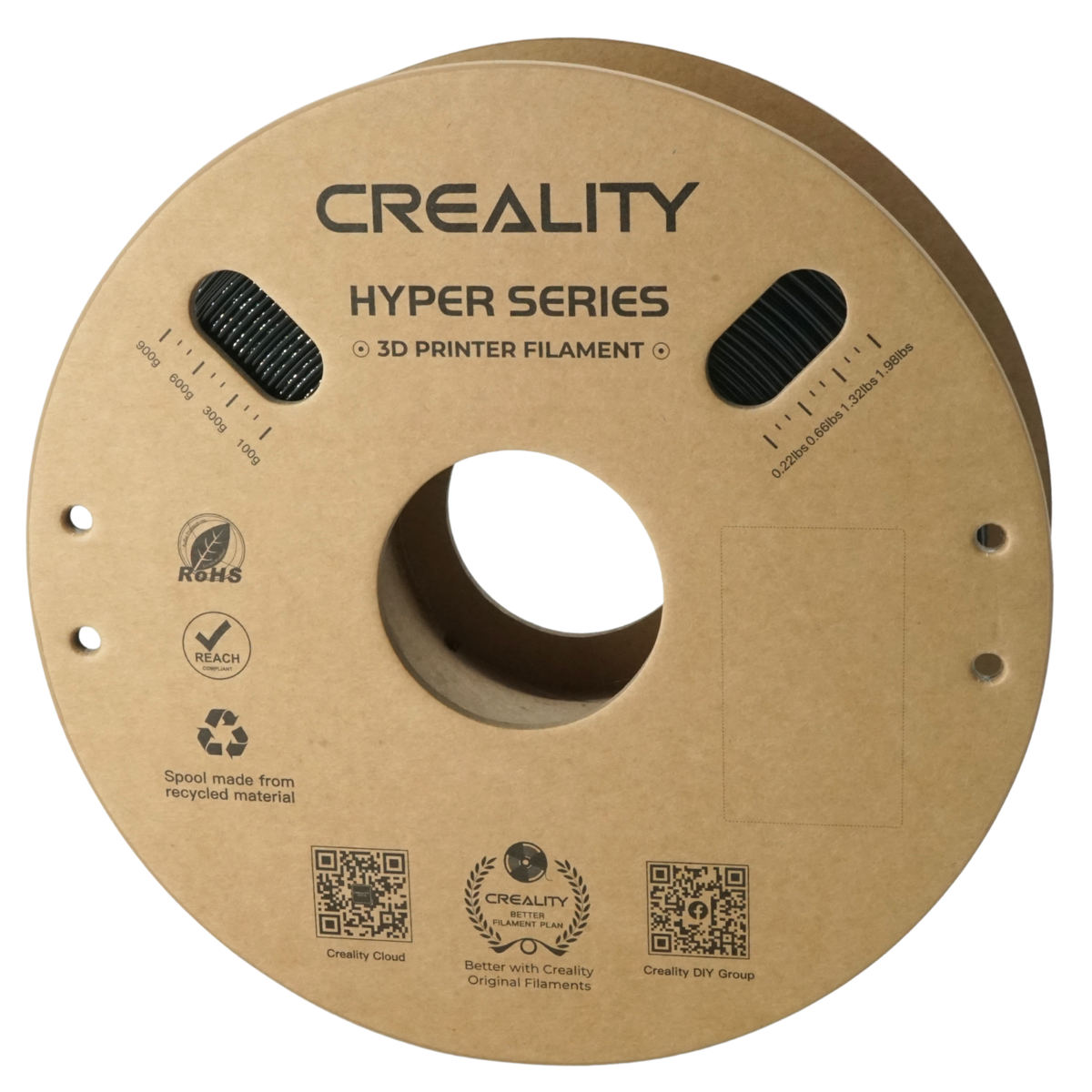 Creality Hyper PETG Filament, 1.75mm, 1kg, Black
