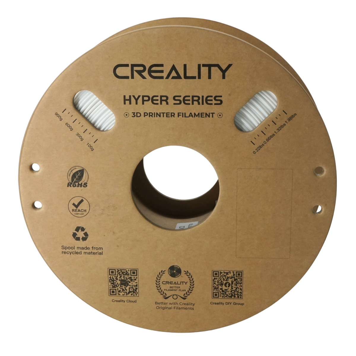 Creality Hyper PETG Filament, 1.75mm, 1kg, White