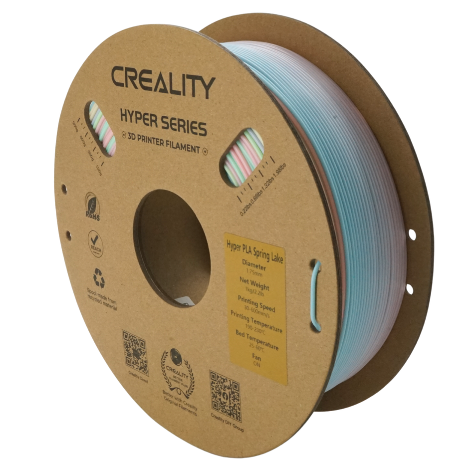 Creality Hyper Rainbow PLA Filament, Early Spring Lake, Short Gradient, 1Kg
