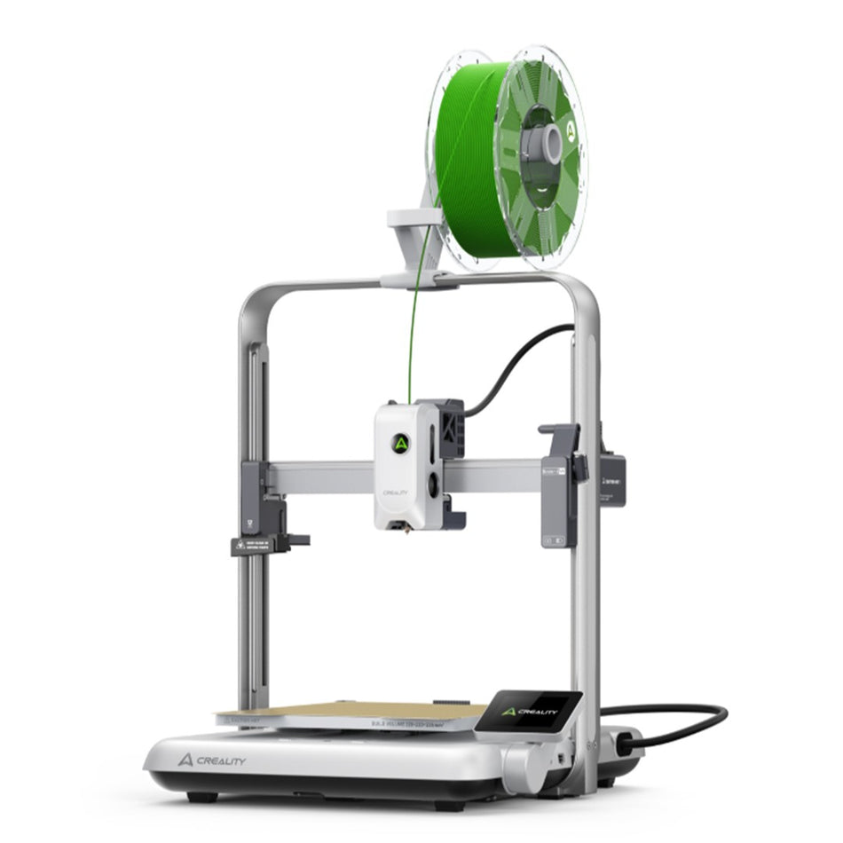 Creality Ender-3 V4 3D Printer with spool of filament on a white background