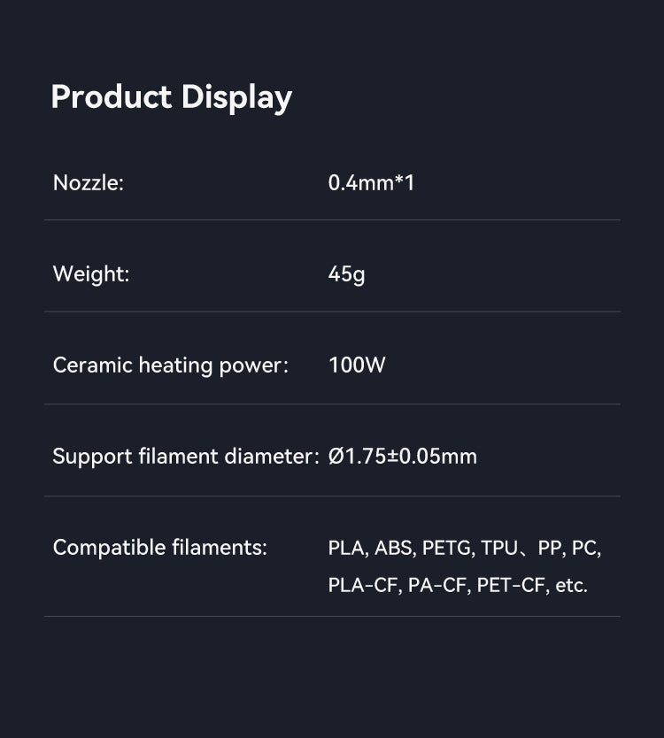 Creality K2 Plus Ceramic Hot End Kit – 3D Printing Store
