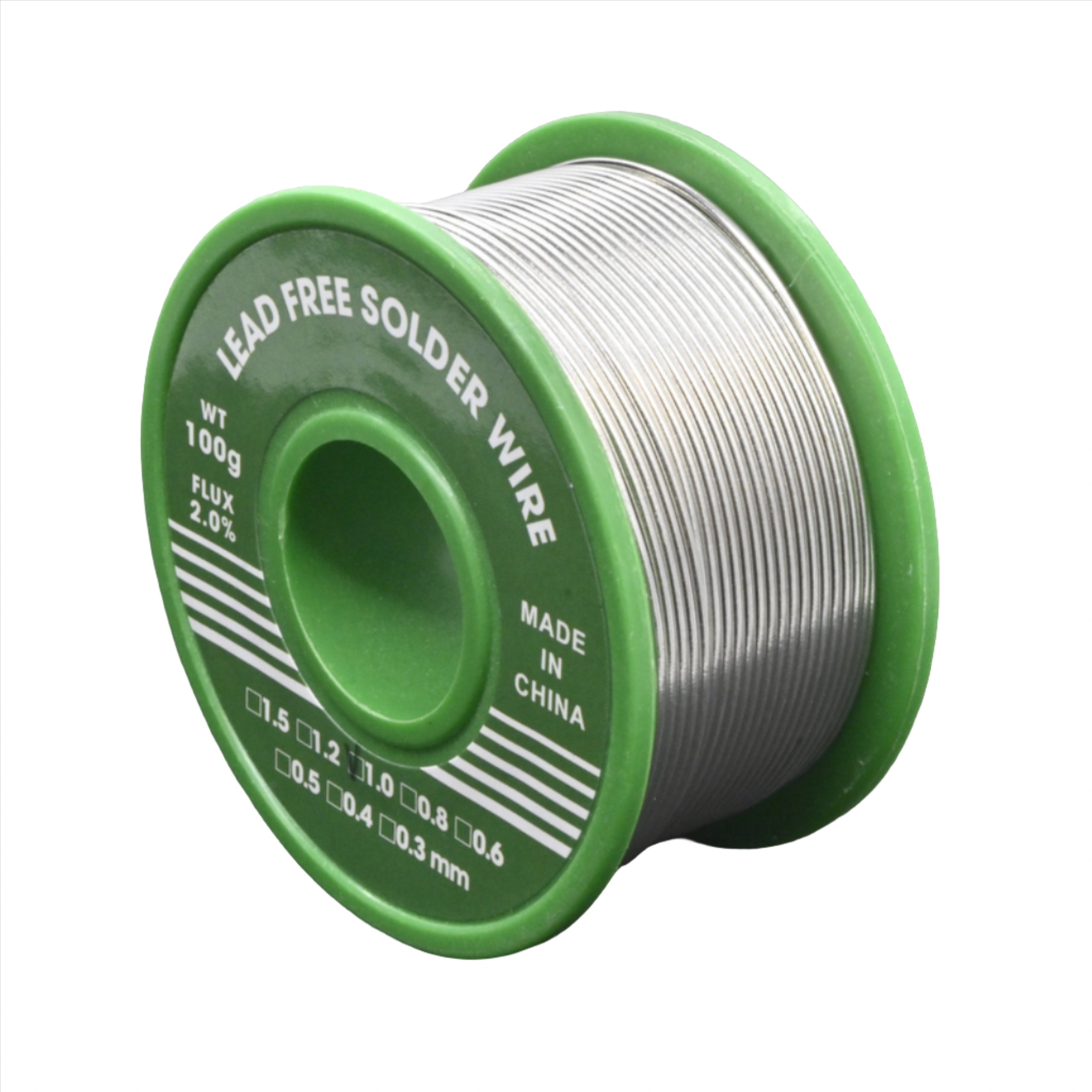 Soldering Wire with Flux, Lead Free, 1mm Diameter, 100g – 3D