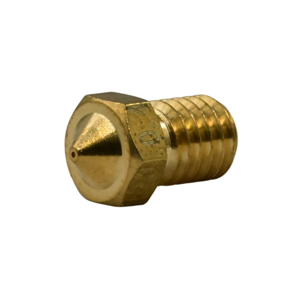 Brass Nozzle compatible with E3D Metal Hot End, 0.4mm Nozzle, 1.75mm Filament