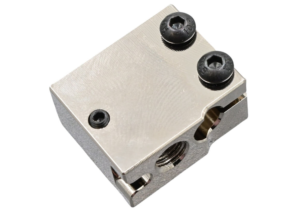 Copper Heater Block, Nickel plated for E3D Volcano