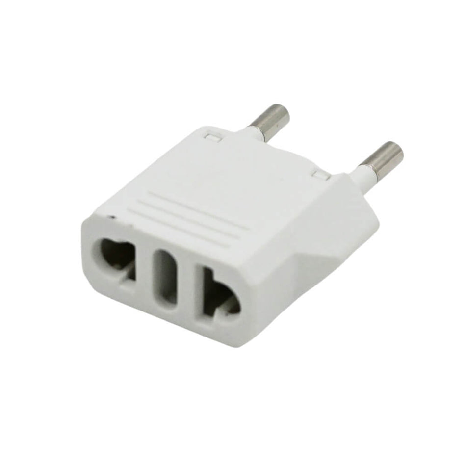 US to EU Plug Adaptor, White