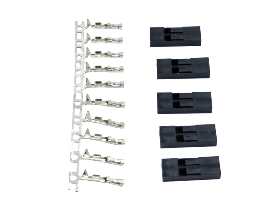 2-Way SIL Connectors, Female, Pack of 5
