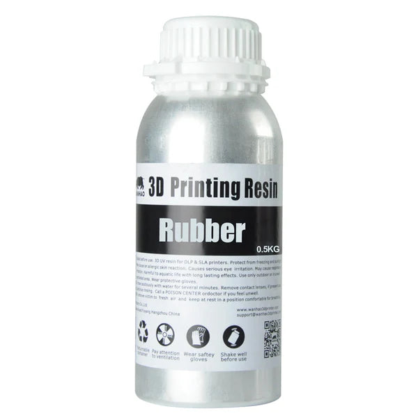 Wanhao Rubber Resin, Black, 500ml