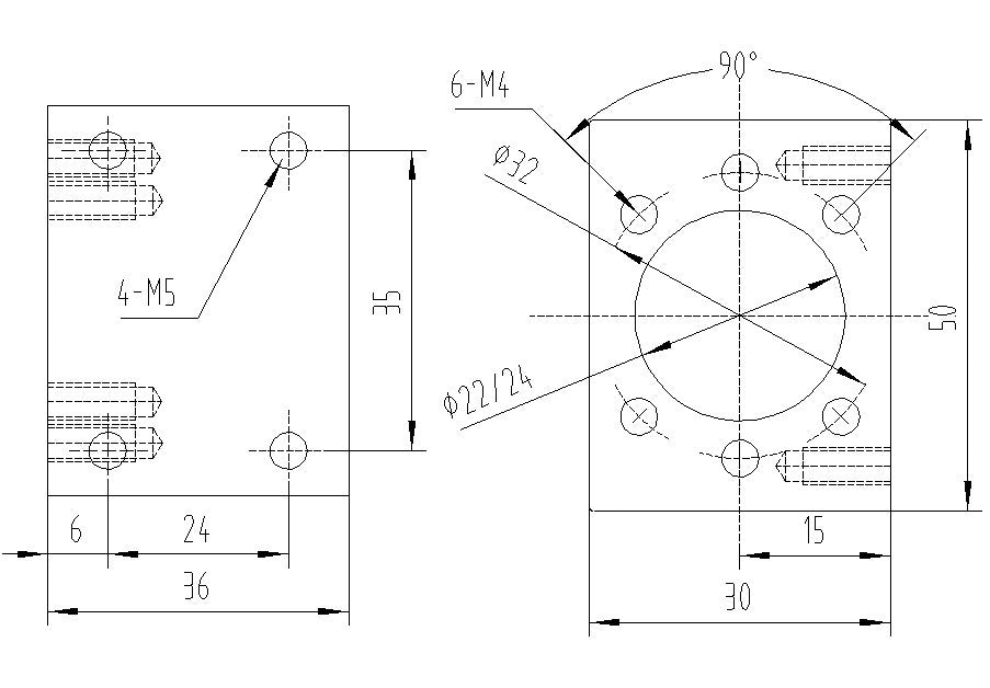 Ball Screw Nut Seat for SFU12 Ball Screw