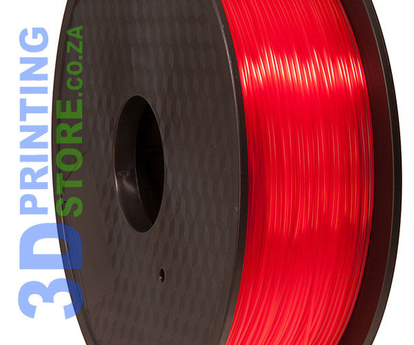PLA Transparent Filament, 1kg, 1.75mm, Red – 3D Printing Store