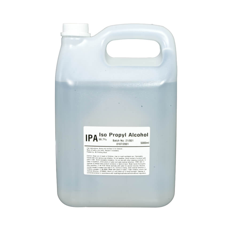 IPA 99.7% (Isopropyl Alcohol), 5 Litre – 3D Printing Store
