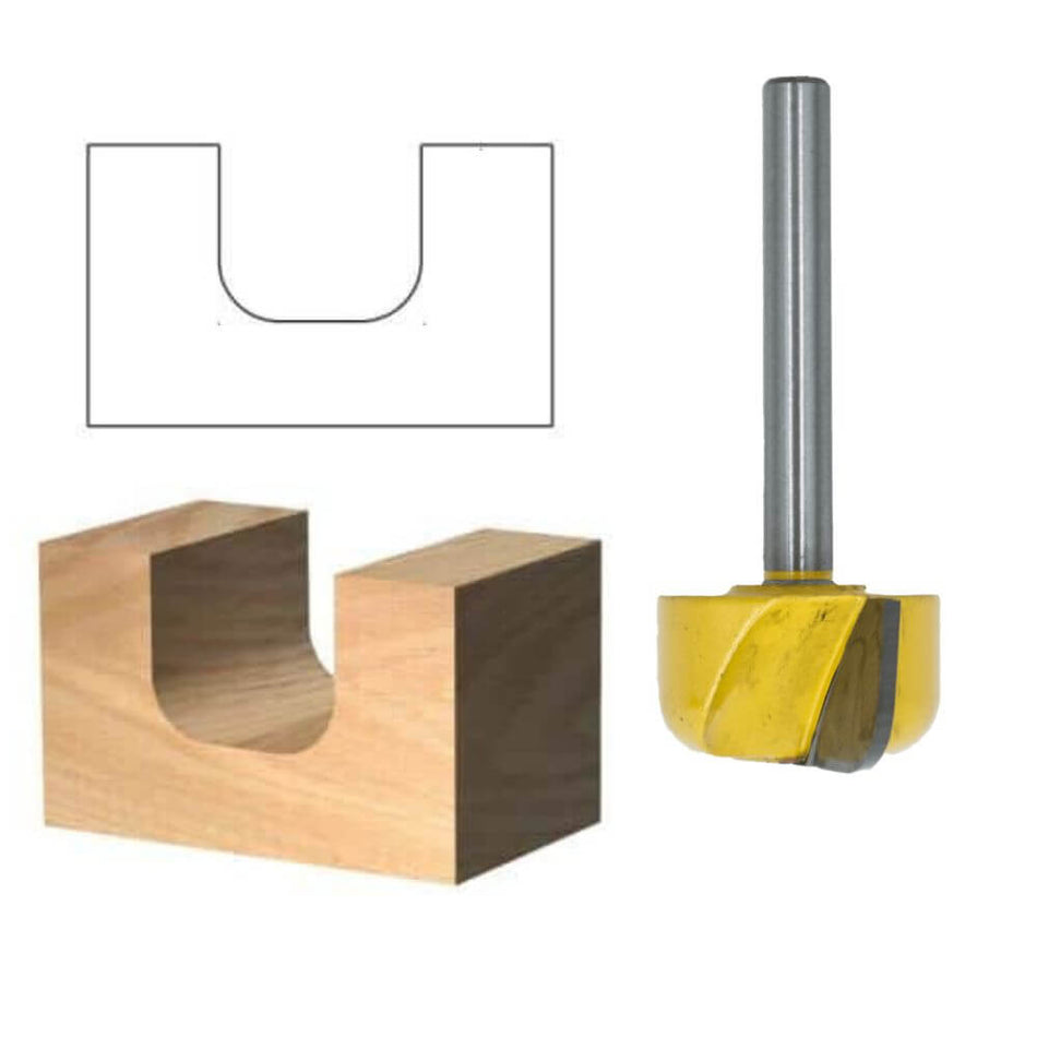 Bowl & Tray Router Bit, 28.6mm diamater, 8mm Shank