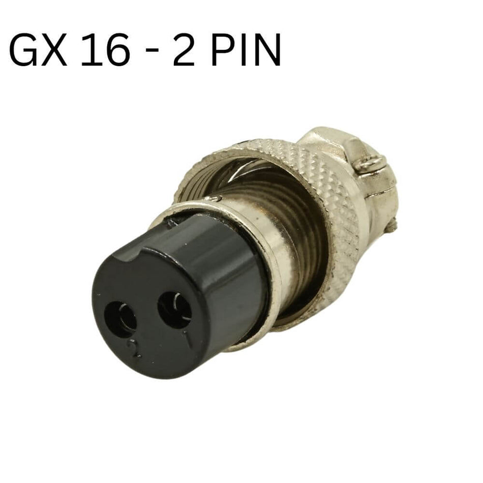 GX16 Connector, 2 Pin, Female