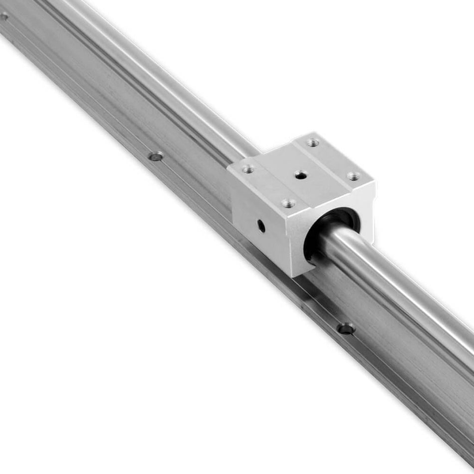 Supported chromed linear rod, SBR12 x 2000mm